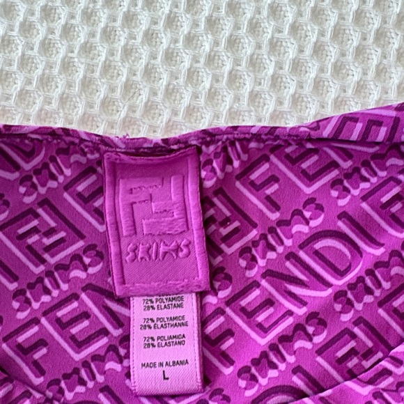 Fendi x Skims Collab Bodysuit Colorado Purple Womens Large One piece - Picture 2 of 11